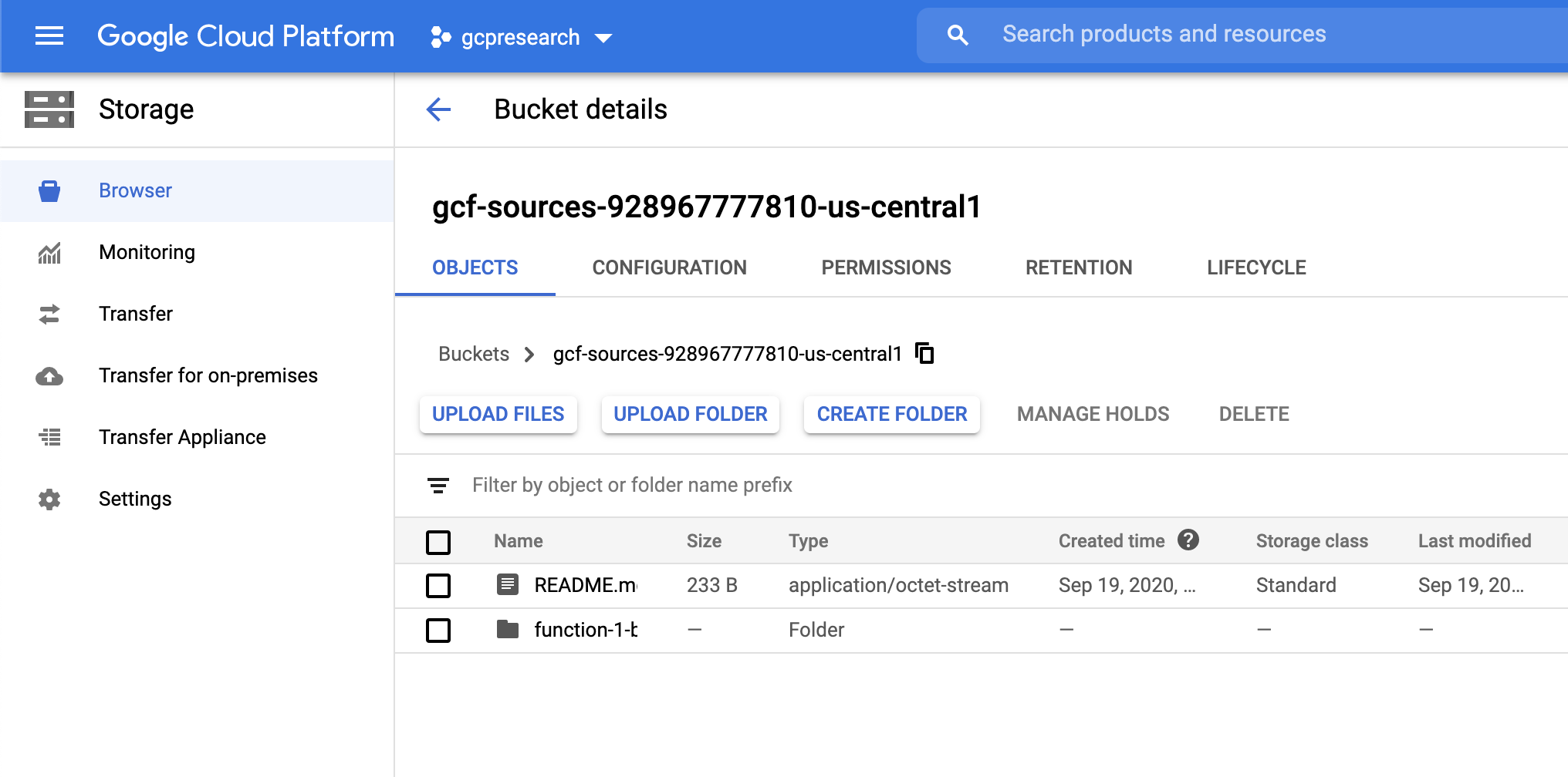 Screenshot of the attacker bucket showing source code from the victim